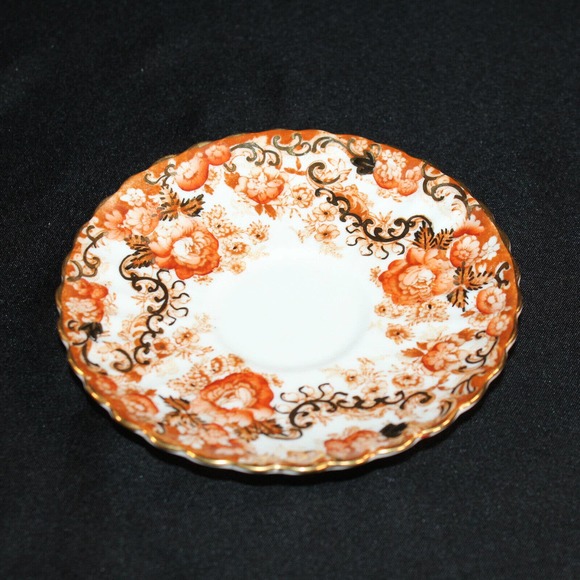 Vintage Victorian Rust Radfords Fenton Bone China Tea Cup #642 and Small Saucer - Picture 2 of 12